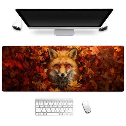BIWOTU Fox Gaming-Mauspad, Computer-Tastatur, Desktop-Mauspads für Zuhause, Arbeit, Schreibtischdekoration, großes Büro, Laptop, rutschfeste Gummiunterseite, 71,1 x 29,8 cm BIWOTU Fox Gaming-Mauspad, Computer-Tastatur, Desktop-Mauspads für Zuhause, Arbeit, Schreibtischdekoration, großes Büro, Laptop, rutschfeste Gummiunterseite, 71,1 x 29,8 cm von BIWOTU