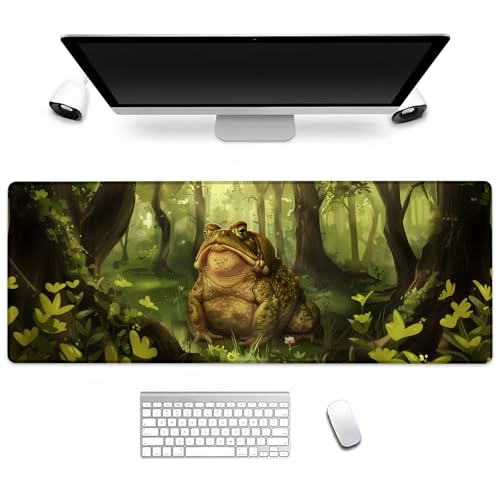 BIWOTU Frosch Gaming-Mauspad, Computer-Tastatur, Desktop-Mauspads für Zuhause, Arbeit, Schreibtischdekoration, großer Büro-Laptop, rutschfeste Gummiunterseite, 86 cm, Schreibtischunterlage 80 x 29 cm BIWOTU Frosch Gaming-Mauspad, Computer-Tastatur, Desktop-Mauspads für Zuhause, Arbeit, Schreibtischdekoration, großer Büro-Laptop, rutschfeste Gummiunterseite, 86 cm, Schreibtischunterlage 80 x 29 cm von BIWOTU