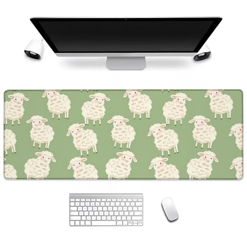 BIWOTU Gaming-Mauspad mit Schafen, Computer-Tastatur, Desktop-Mauspads für Zuhause, Arbeit, Schreibtischdekoration, großer Büro-Laptop, rutschfeste Gummiunterseite, 11/Schreibtischunterlage 80 x 29 cm BIWOTU Gaming-Mauspad mit Schafen, Computer-Tastatur, Desktop-Mauspads für Zuhause, Arbeit, Schreibtischdekoration, großer Büro-Laptop, rutschfeste Gummiunterseite, 11/Schreibtischunterlage 80 x 29 cm von BIWOTU