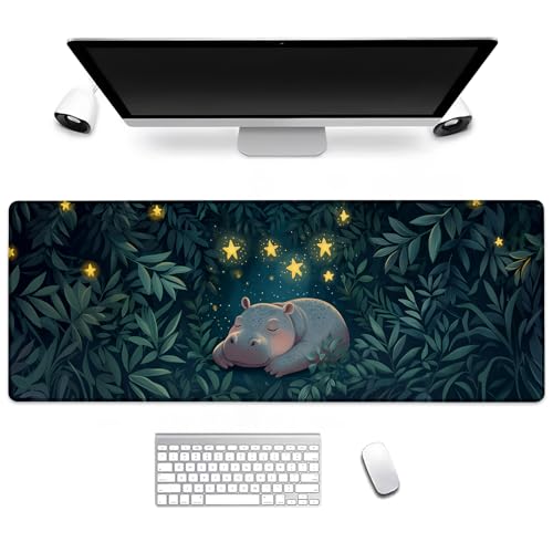 BIWOTU Hippo Gaming-Mauspad, Computer-Tastatur, Desktop-Mauspads für Zuhause, Arbeit, Schreibtischdekoration, großer Büro-Laptop, rutschfeste Gummiunterseite, 15 x 29 cm BIWOTU Hippo Gaming-Mauspad, Computer-Tastatur, Desktop-Mauspads für Zuhause, Arbeit, Schreibtischdekoration, großer Büro-Laptop, rutschfeste Gummiunterseite, 15 x 29 cm von BIWOTU