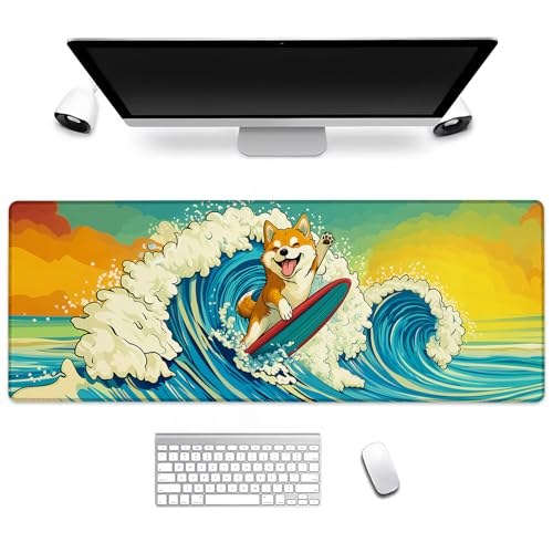 BIWOTU Hunde-Gaming-Mauspad, Computer-Tastatur, Desktop-Mauspads für Zuhause, Arbeit, Schreibtischdekoration, großes Büro, Laptop, rutschfeste Gummiunterseite, 96 cm, Schreibtischunterlage 80 x 29 cm BIWOTU Hunde-Gaming-Mauspad, Computer-Tastatur, Desktop-Mauspads für Zuhause, Arbeit, Schreibtischdekoration, großes Büro, Laptop, rutschfeste Gummiunterseite, 96 cm, Schreibtischunterlage 80 x 29 cm von BIWOTU
