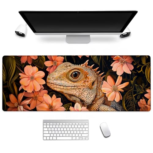 BIWOTU Lizard Gaming-Mauspad, Computer-Tastatur, Desktop-Mauspads für Zuhause, Arbeit, Schreibtischdekoration, großer Büro-Laptop, rutschfeste Gummiunterseite, 80 x 29 cm BIWOTU Lizard Gaming-Mauspad, Computer-Tastatur, Desktop-Mauspads für Zuhause, Arbeit, Schreibtischdekoration, großer Büro-Laptop, rutschfeste Gummiunterseite, 80 x 29 cm von BIWOTU
