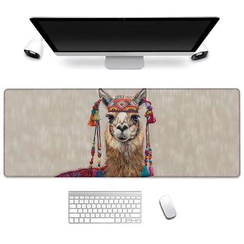 BIWOTU Llama Gaming-Mauspad, Computer-Tastatur, Desktop-Mauspads für Zuhause, Arbeit, Schreibtischdekoration, großer Büro-Laptop, rutschfeste Gummiunterseite, 2 x Schreibtischunterlage, 80 x 29 cm BIWOTU Llama Gaming-Mauspad, Computer-Tastatur, Desktop-Mauspads für Zuhause, Arbeit, Schreibtischdekoration, großer Büro-Laptop, rutschfeste Gummiunterseite, 2 x Schreibtischunterlage, 80 x 29 cm von BIWOTU
