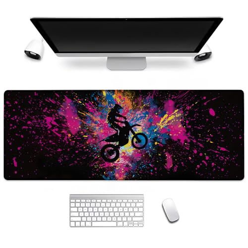 BIWOTU Motocross-Gaming-Mauspad, Computer-Tastatur, Desktop-Mauspads für Zuhause, Arbeit, Schreibtischdekoration, großer Büro-Laptop, rutschfeste Gummiunterseite, 1/Schreibtischunterlage 80 x 29 cm BIWOTU Motocross-Gaming-Mauspad, Computer-Tastatur, Desktop-Mauspads für Zuhause, Arbeit, Schreibtischdekoration, großer Büro-Laptop, rutschfeste Gummiunterseite, 1/Schreibtischunterlage 80 x 29 cm von BIWOTU