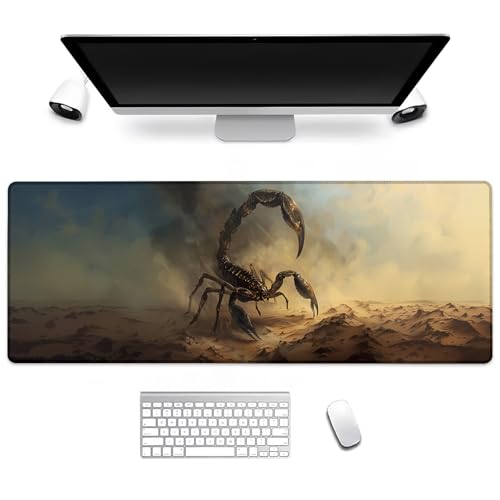 BIWOTU Scorpion Gaming-Mauspad, Computer-Tastatur, Desktop-Mauspads für Zuhause, Arbeit, Schreibtischdekoration, großer Büro-Laptop, rutschfeste Gummiunterseite, 31 x Schreibtischunterlage 80 x 29 cm BIWOTU Scorpion Gaming-Mauspad, Computer-Tastatur, Desktop-Mauspads für Zuhause, Arbeit, Schreibtischdekoration, großer Büro-Laptop, rutschfeste Gummiunterseite, 31 x Schreibtischunterlage 80 x 29 cm von BIWOTU