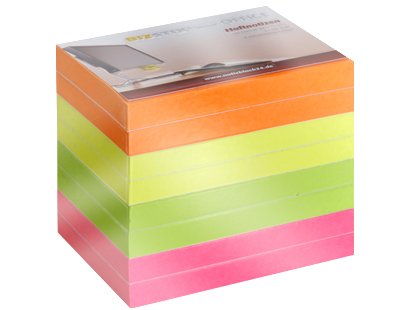 BIZSTIX® Office Haftnotizen (8 Stück)pink, grün, gelb, orange, 10 x 7,5 cm von BIZSTIX