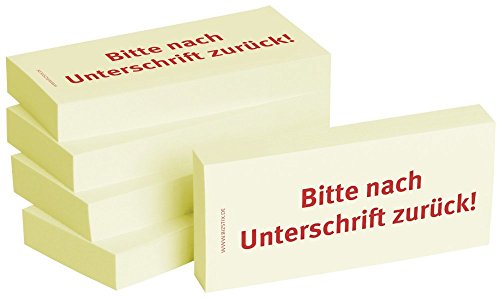 BIZSTIX Business Haftnotizen "Bitte nach Unterschrift zurück!" , 5 Stück von BIZSTIX