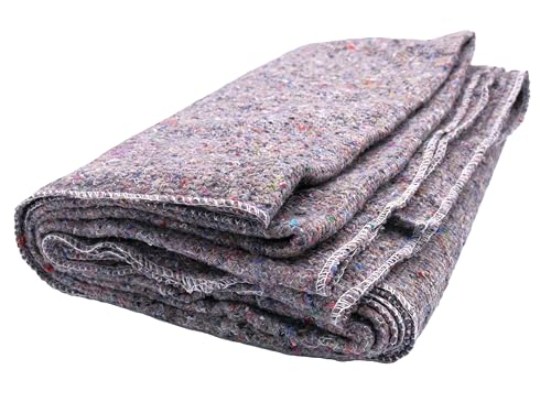 Umzugsdecken Möbelpackdecken Lagerdecken Packdecken, 150 x 200 cm, 330-350 g/m², Grau, 2-seitig gesäumt (1 Stück) von BKB