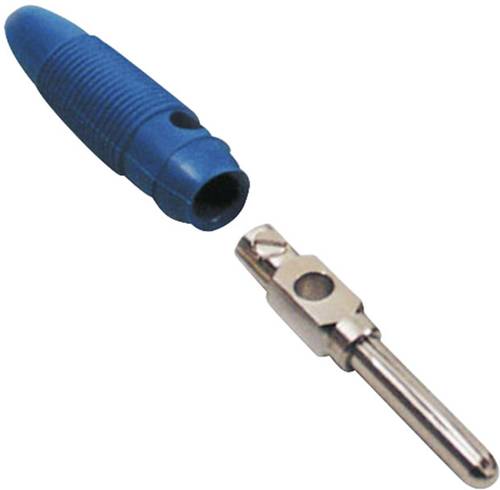 BKL Electronic 072153-P Bananenstecker Stecker, gerade Stift-Ø: 4mm Blau 1St. von BKL Electronic