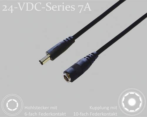 BKL Electronic 075915 DC-Steckverbinder DC-Hohlstecker - DC-Kupplung 5.5mm 2.5mm 5.5mm 2.5mm 2m 1 St von BKL Electronic