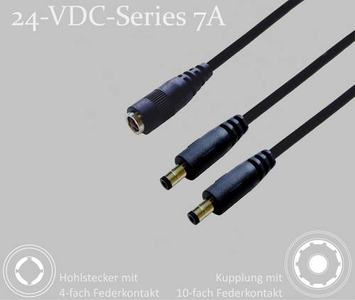 BKL Electronic 075919 DC-Verteiler Niedervolt-Stecker - DC-Kupplung 5.5mm 2.5mm 0.30m 1 St. Single von BKL Electronic