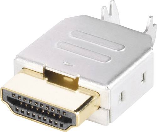 BKL Electronic 0905004 HDMI-Steckverbinder Stecker, Einbau horizontal Polzahl (num): 19 Silber 1St. von BKL Electronic