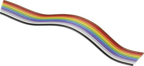 BKL Electronic 10120158 Flachbandkabel Rastermaß: 1.27mm 16 x 0.08mm² Bunt Meterware von BKL Electronic