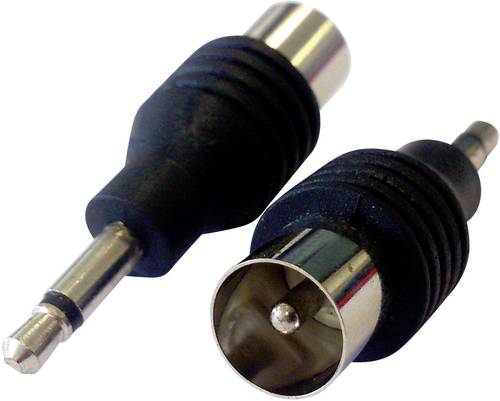 BKL Electronic 1102007 Klinke-Koax-Adapter Anschlüsse: Klinkenstecker 3,5 mm, Koax-Stecker IEC von BKL Electronic