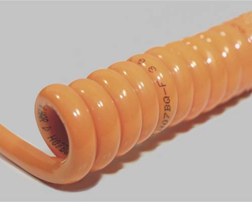 BKL Electronic 1506119 Spiralkabel H05BQ-F 800mm / 3200mm 3G 0.75mm² Orange 1St. von BKL Electronic