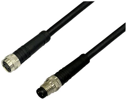 BKL Electronic 2700040 Sensor-Aktor-Verlängerungsleitung M8 Stecker gerade auf Kupplung gerade 2m P von BKL Electronic