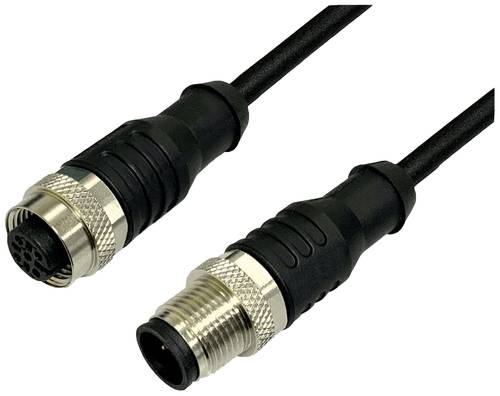 BKL Electronic 2702038 Sensor-Aktor-Verlängerungsleitung M12 Stecker gerade auf Kupplung gerade 2m von BKL Electronic