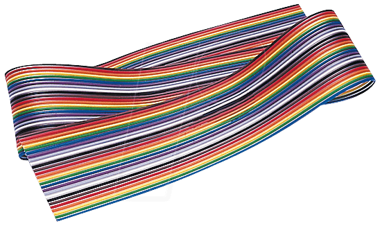 AWG 28-24F 10M - Flachbandkabel AWG28, 24-pol., farb., 10m-Ring von BKL