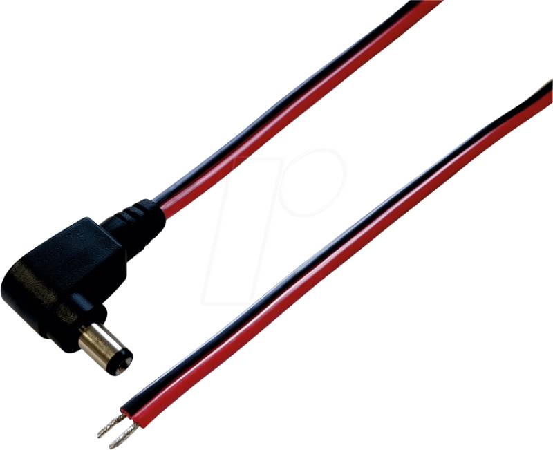 BKL 075105 - DC-Kabel Stecker 2,1/5,5mm rt/sw 0,5m von BKL