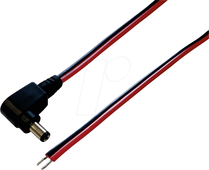 BKL 075107 - DC-Kabel Stecker 2,1/5,5mm rt/sw 5,0m von BKL