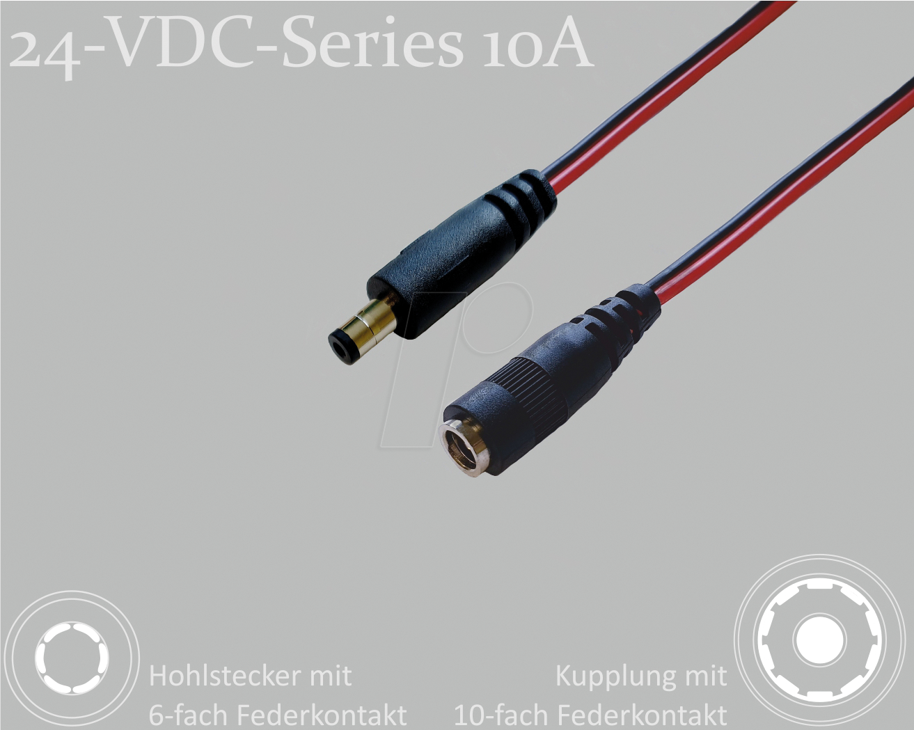 BKL 075907-4000 - Adapterkabel, 4000 mm, DC-Stecker auf DC-Kupplung von BKL