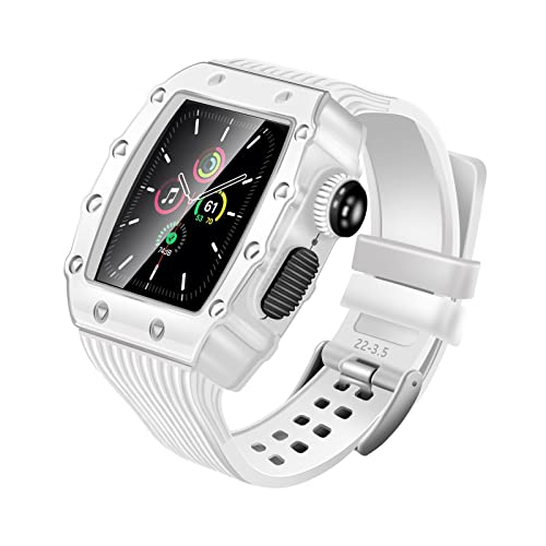 BKUANE Luxuriöses Metallgehäuse+gehärtete Folie für Apple Watch Armband 44 mm 45 mm Sport Silikon Armband für iWatch Serie 8 7 6 SE 5 4 Modifikationsset, 40 mm, Achat BKUANE Luxuriöses Metallgehäuse+gehärtete Folie für Apple Watch Armband 44 mm 45 mm Sport Silikon Armband für iWatch Serie 8 7 6 SE 5 4 Modifikationsset, 40 mm, Achat von BKUANE