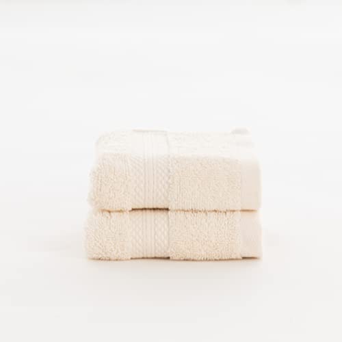 BELUM | Packung mit 2 Handtüchern, 100% gekämmte Baumwolle, 650 g. Natürlich, 30 x 50, schnell trocknend, Handtücher aus Baumwolle, sehr saugfähig von BL BELUM