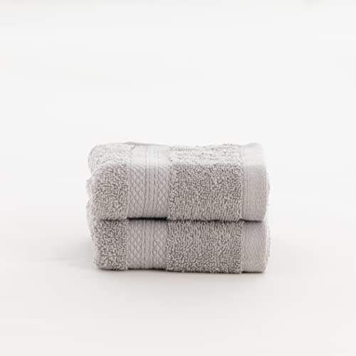 BELUM | Packung mit 2 Handtüchern, 100% gekämmte Baumwolle, 650 g. Pussywillow 30 x 50, schnell trocknend, Handtücher aus Baumwolle, sehr saugfähig von BL BELUM