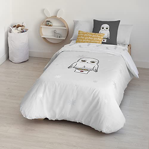 Belum | Bettbezug Harry Potter, 100% Baumwolle, Modell Hedwig Stars, für Kinderbett, 115 x 145 cm von BL BELUM