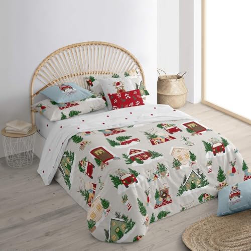 Belum Bettbezug für Weihnachten, 50% Baumwolle, 50% Polyester, Bettbezug mit Knöpfen Lappland 7 135 (220 x 220) von BL BELUM