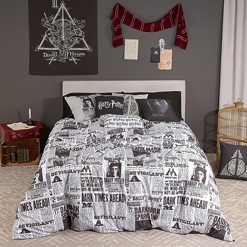 Belum Harry Potter Bettbezug aus Microsatin für Betten mit 135/140 cm, Maße: 220 x 220 cm, Modell: Dark Times von BL BELUM