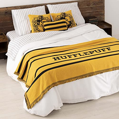 Belum | Harry Potter Decke, Jaquard-Decke, 130 x 170 cm, Hufflepuff House, Decke für Harry Potter, Decke für Bett, Harry Potter, alle Arten von Verwendungen von BL BELUM