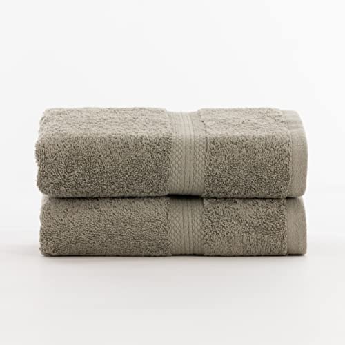 Belum | Packung mit 2 Handtüchern, 100% gekämmte Baumwolle, 650 g, Armeegrün, 50 x 100, schnell trocknend, Handtücher aus Baumwolle, sehr saugfähig von BL BELUM