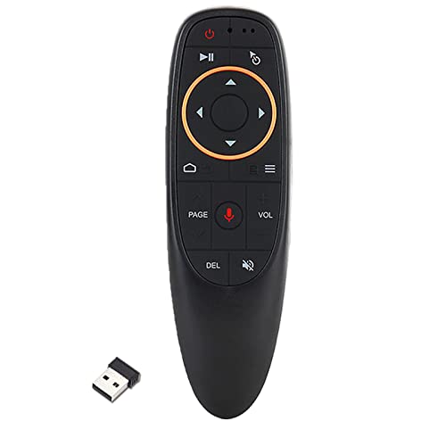 Air Mouse Fernbedienung, 2.4G Wireless Voice Air Maus Tragbar Airmouse Airmaus Fernbedienung mit Gyroskop for Android TV Box, Set Top Box, Projektor, PC, Laptop, Windows Unterstützung Sprachsteuerung von BL