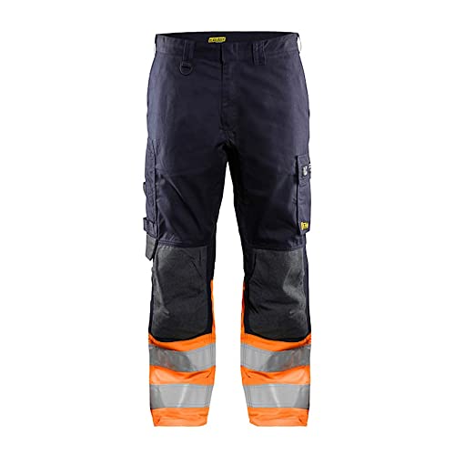 Blaklader 148915138953C54 Multinorm Inhärent Arbeitshose, Marineblau/Orange, Größe C54 von BLÅKLÄDER