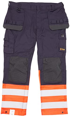 Blaklader 148915138953C60 Multinorm Inhärent Arbeitshose, Marineblau/Orange, Größe C60 von BLÅKLÄDER