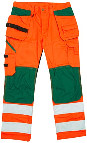 Blaklader 156518115349D124 High Vis Arbeitshose mit Ventilationseffekt, High Vis Orange/Grün, Größe D124 von BLÅKLÄDER