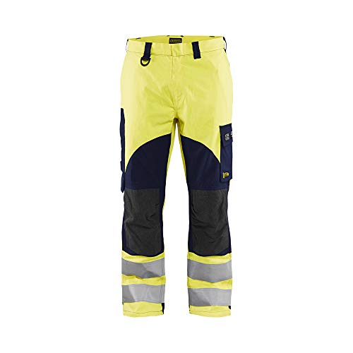 Blaklader 158815123389D112 Multinorm Inhärent Arbeitshose, High Vis Gelb/Marineblau, Größe D112 von BLÅKLÄDER