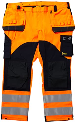 Blaklader 158915135389C64 Multinorm Inhärent Arbeitshose, High Vis Orange/Marineblau, Größe C64 von BLÅKLÄDER