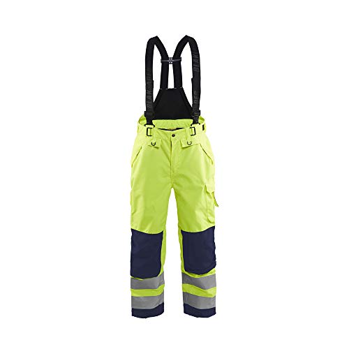 Blaklader 186719773389C62 Shell Arbeitshose, High Vis Gelb/Marineblau, Größe C62 von BLÅKLÄDER