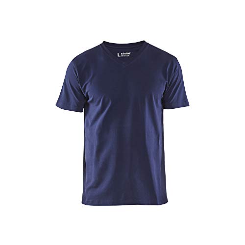 Blaklader 336010298800S V-Kragen T-Shirt, Marineblau, Größe S von BLÅKLÄDER