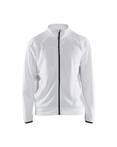 Blaklader 336225261098XS Sweatjacke mit Reissverschlusss, Weiß/Dunkelgrau, Größe Xs von BLÅKLÄDER