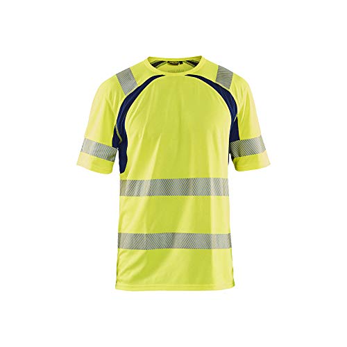 Blaklader 339710133389XS UV T-Shirt, High Vis Gelb/Marine, Größe XS von BLÅKLÄDER