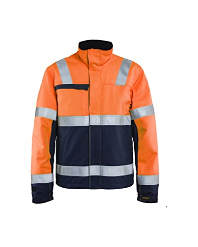 Blaklader 4069151353894XL Multinorm WinterJacke, High Vis Orange/Marineblau, Größe 4XL von BLÅKLÄDER
