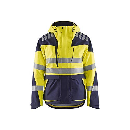 Blaklader 449019243389XS Shell Jacke, High Vis Gelb/Marineblau, Größe XS von BLÅKLÄDER