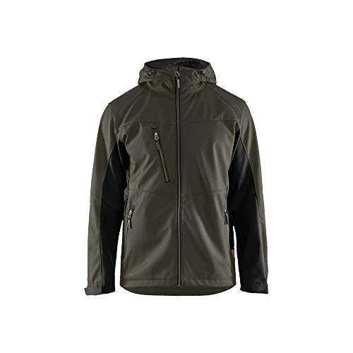Blaklader 475325164599XXXL Softshell Jacke mit Kapuze, Dunkles Olivgrün, Größe XXXL Blaklader 475325164599XXXL Softshell Jacke mit Kapuze, Dunkles Olivgrün, Größe XXXL von BLÅKLÄDER