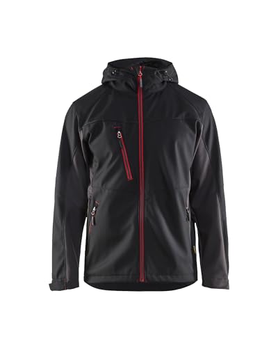 Blaklader 475325169956L Softshell Jacke, Schwarz/Rot, Größe L von BLÅKLÄDER