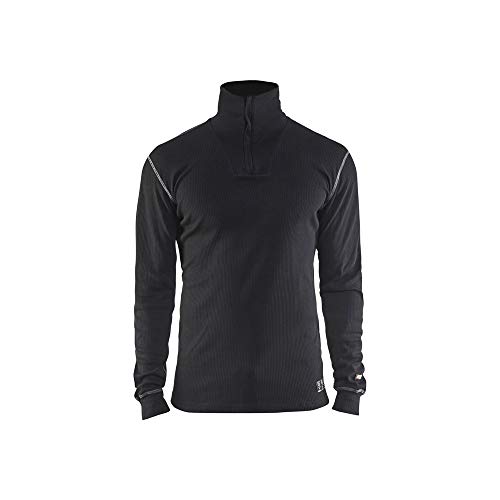 Blaklader 4898172599004XL Flammschutz Unterhemd, Half-Zip, Schwarz, Größe 4XL von BLÅKLÄDER