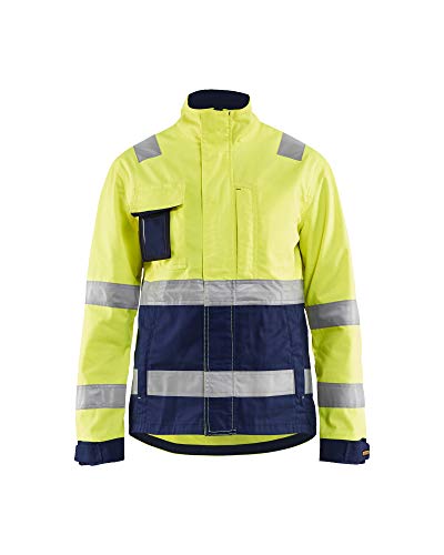 Blaklader 490318113389L Damen Jacke, High Vis Gelb/Marine, Größe L von BLÅKLÄDER