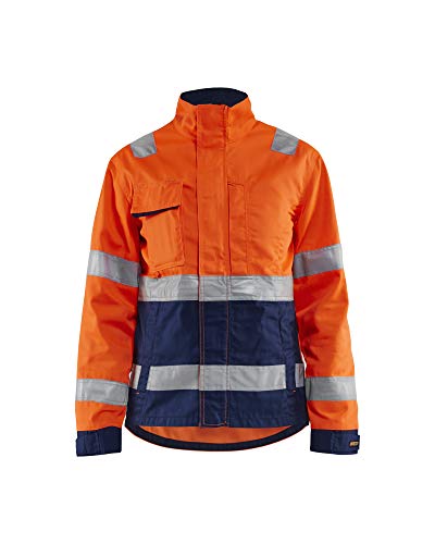 Blaklader 490318115389XXXL Damen Jacke, High Vis Orange/Marineblau, Größe XXXL von BLÅKLÄDER